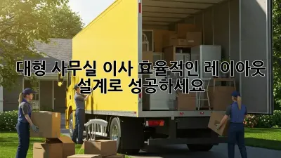 대형 사무실 이사? 효율적인 레이아웃 설계로 성공하세요!